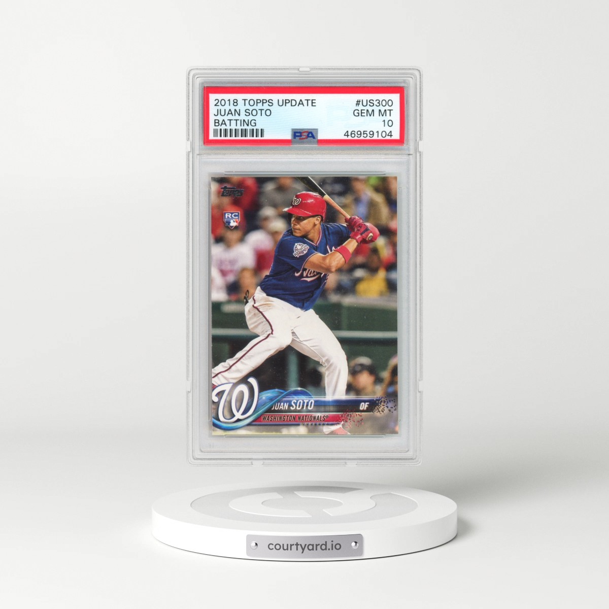 2018 Topps Update #US300 Juan Soto - Batting (PSA 10 GEM MINT)