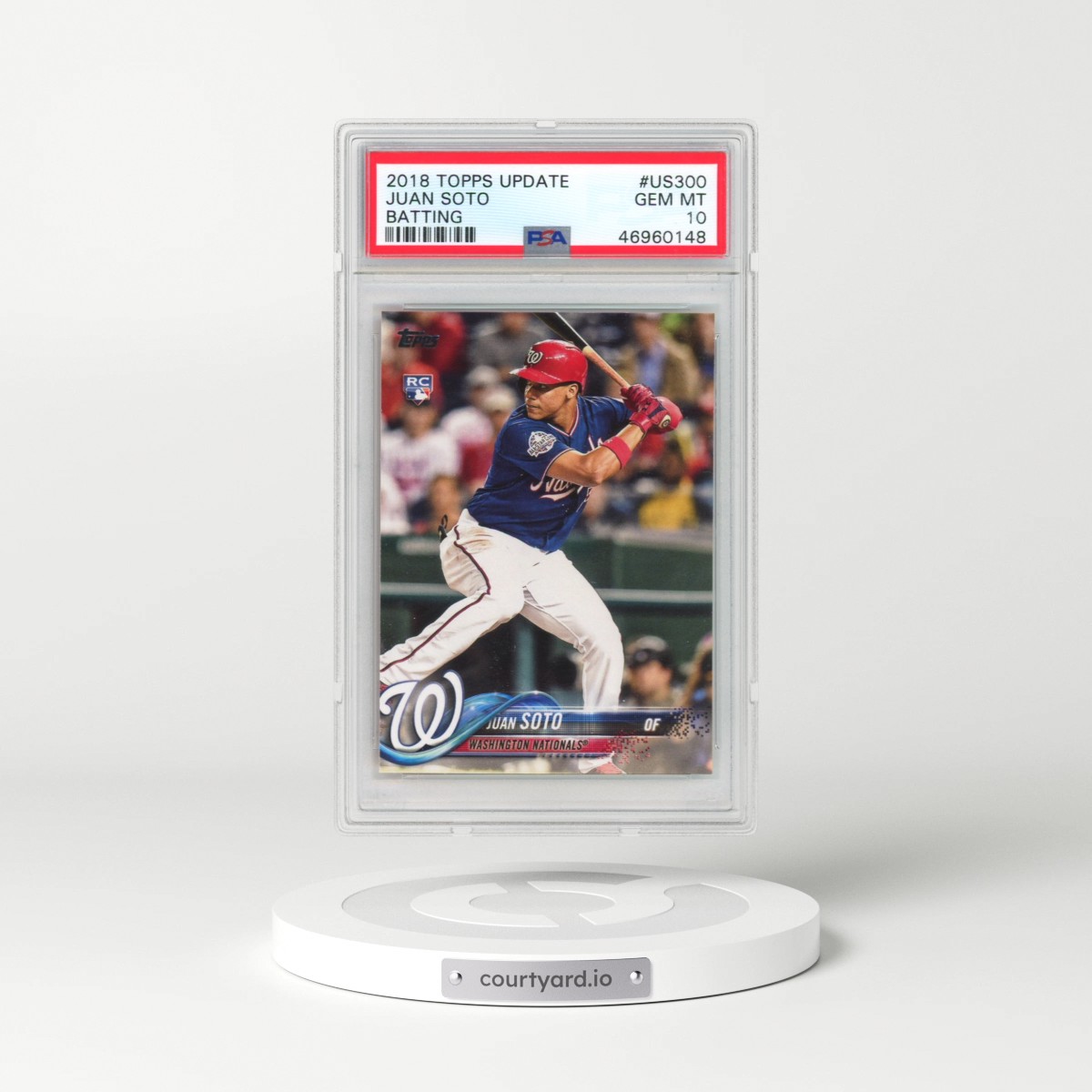 2018 Topps Update #US300 Juan Soto - Batting (PSA 10 GEM MINT)
