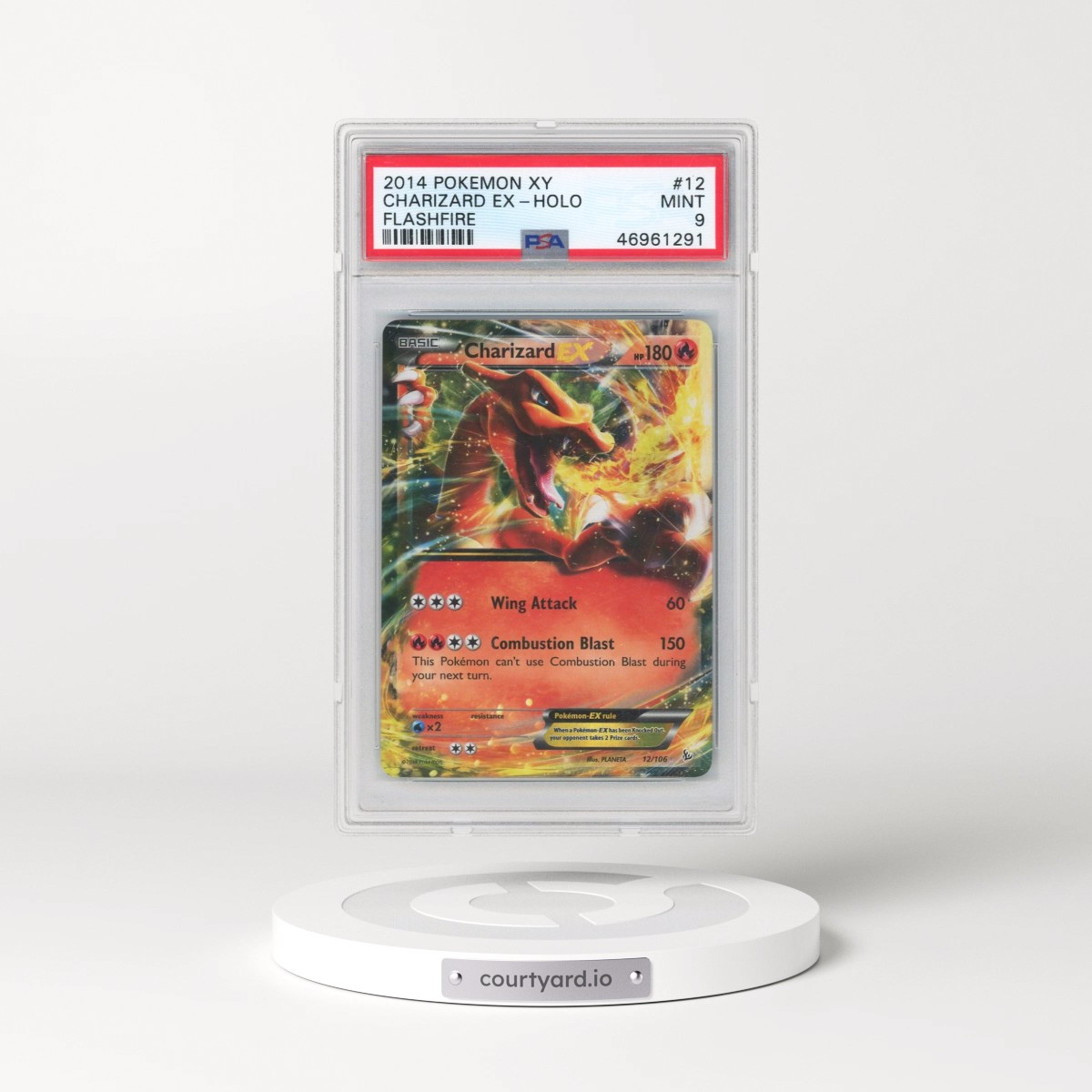 2014 Pokémon XY Flashfire #12 Charizard EX - Holo (PSA 9 MINT)