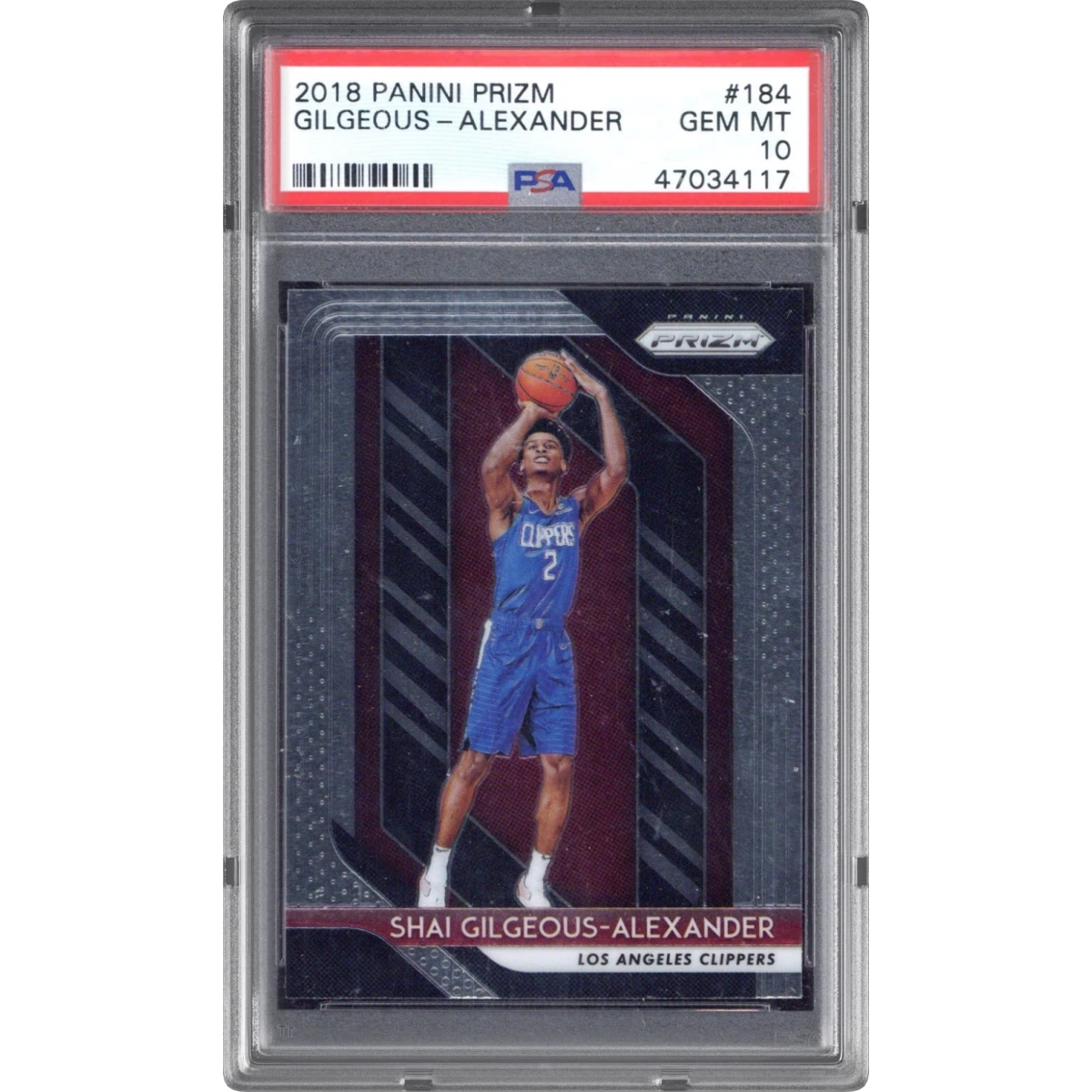 2018 Panini Prizm #184 Shai Gilgeous-Alexander (PSA 10 GEM MINT)