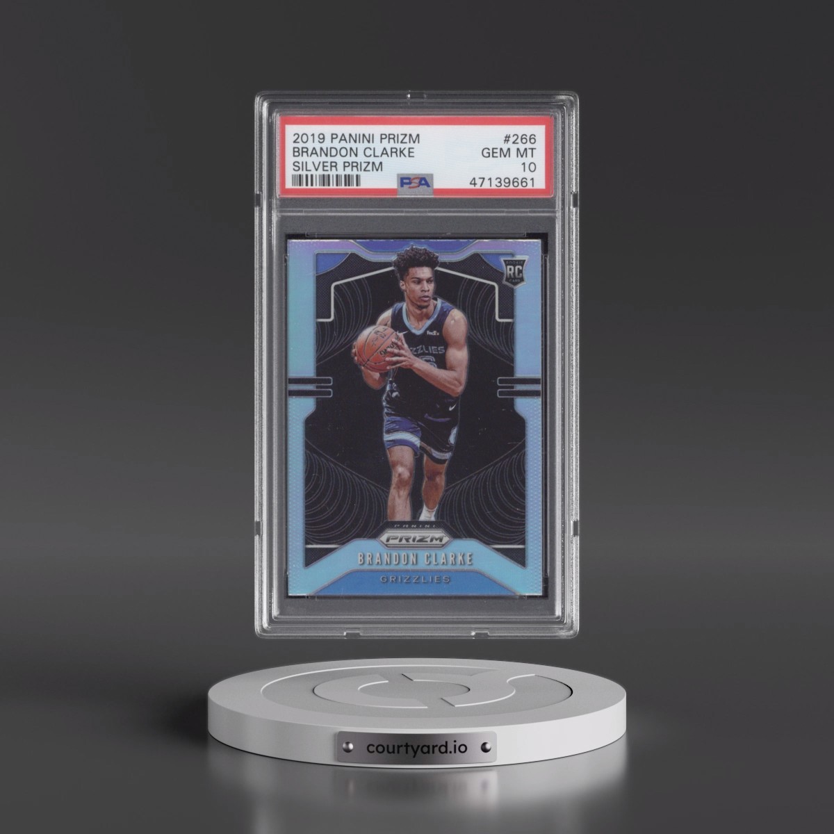 2019 Panini Prizm #266 Brandon Clarke - Silver Prizm (PSA 10 GEM MINT)