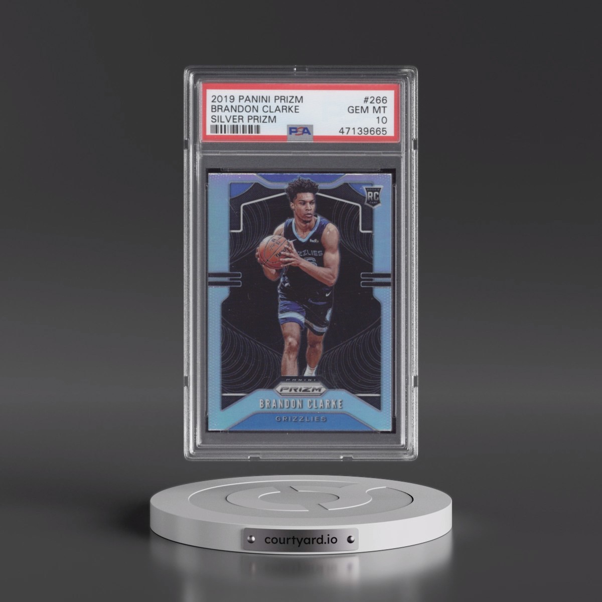 2019 Panini Prizm #266 Brandon Clarke - Silver Prizm (PSA 10 GEM MINT)