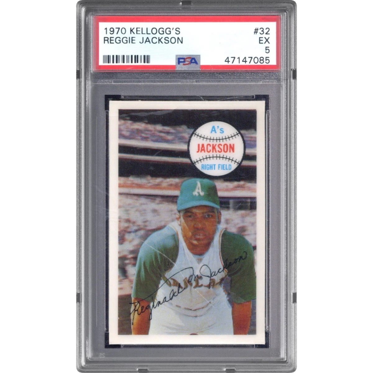 1970 Kellogg's #32 Reggie Jackson (PSA 5 EX)