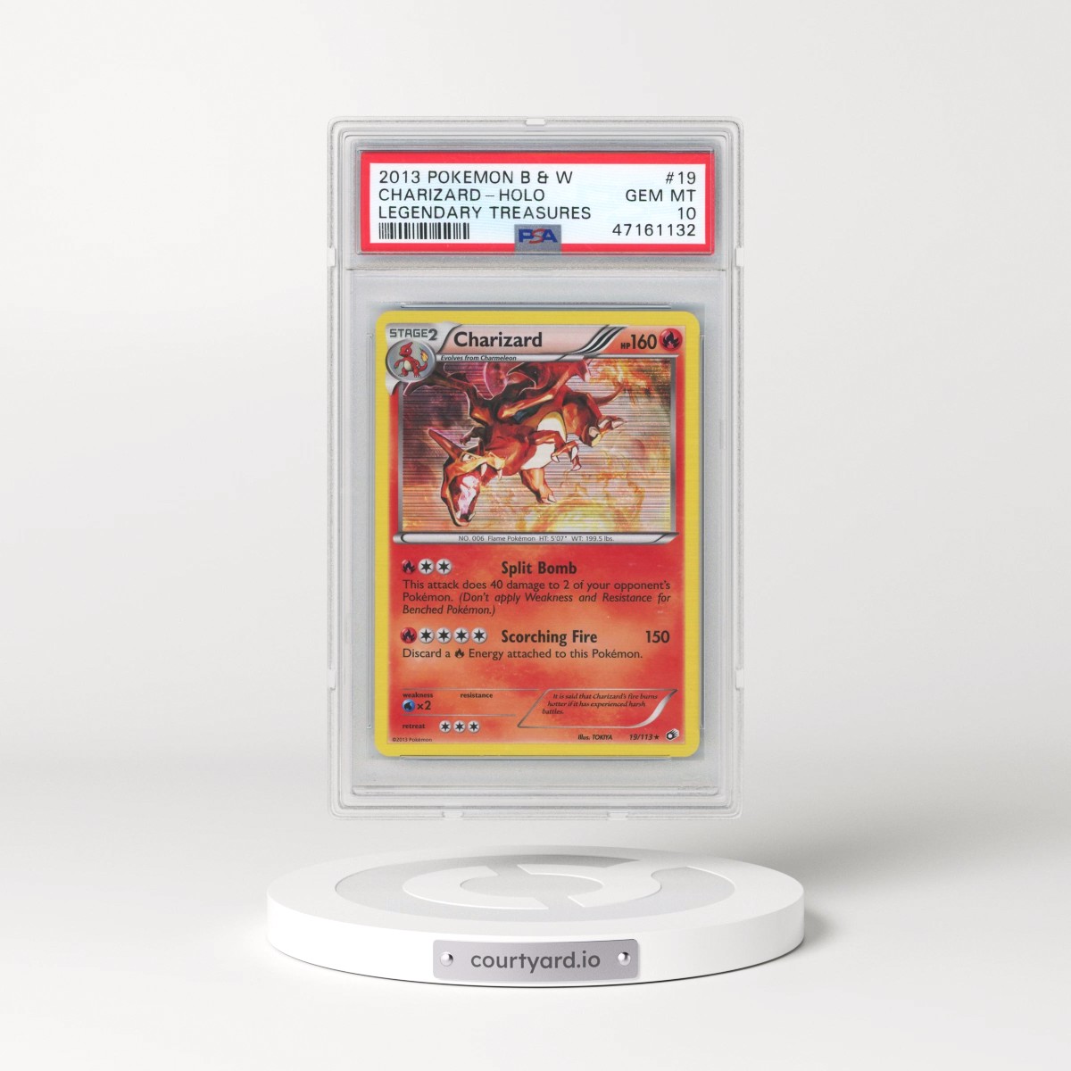 2013 Pokémon Black & White Legendary Treasures #19 Charizard - Holo (PSA 10 GEM MINT)