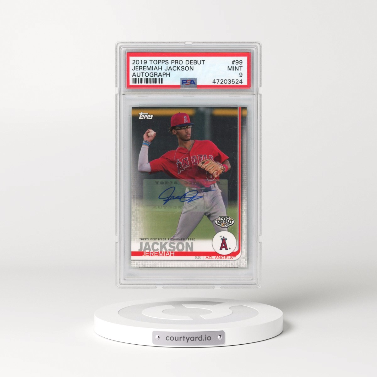 2019 Topps Pro Debut Jeremiah Jackson - Autograph #99 PSA 9