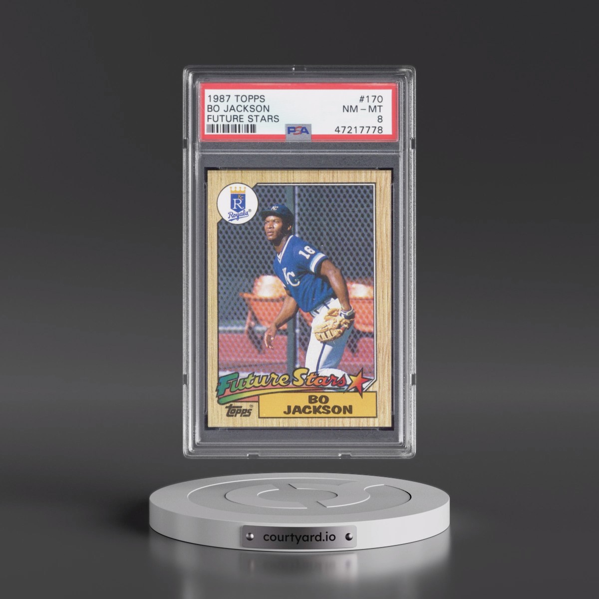 1987 Topps #170 Bo Jackson - Future Stars (PSA 8 NM-MT)