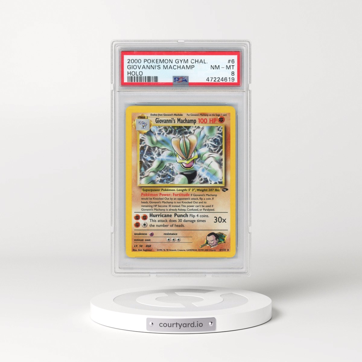 2000 Pokémon Gym Challenge #6 Giovanni's Machamp - Holo (PSA 8 NM-MT)