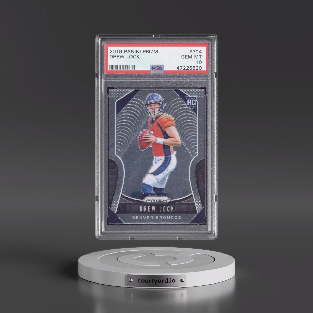 2019 Panini Prizm #304 Drew Lock (PSA 10 GEM MINT)