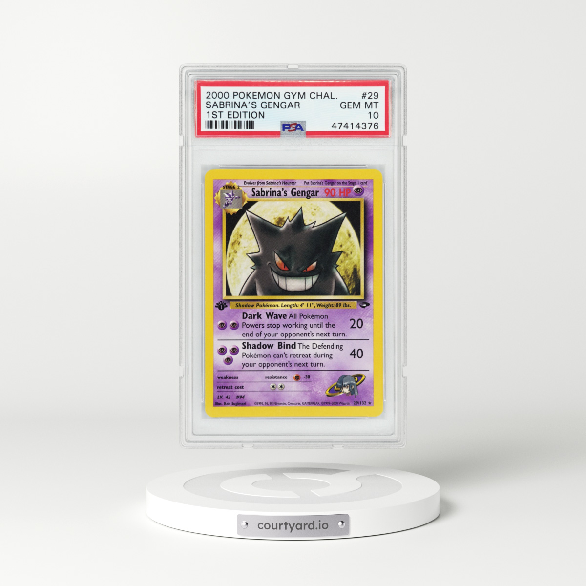 2000 Gym Challenge #29 Sabrina's Gengar - 1st Edition (PSA 10 GEM MINT)