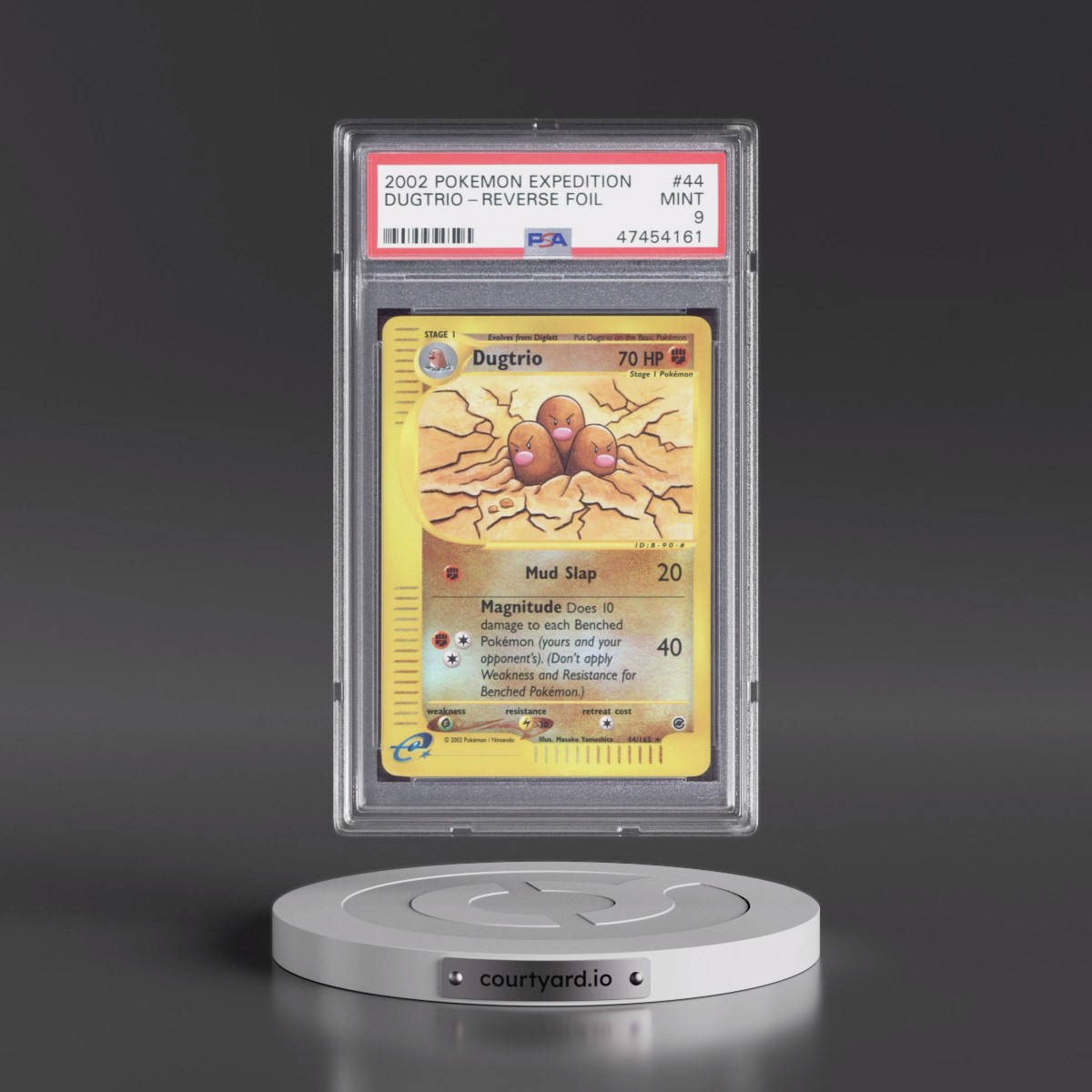 2002 Pokémon Expedition #44 Dugtrio - Reverse Foil (PSA 9 MINT)