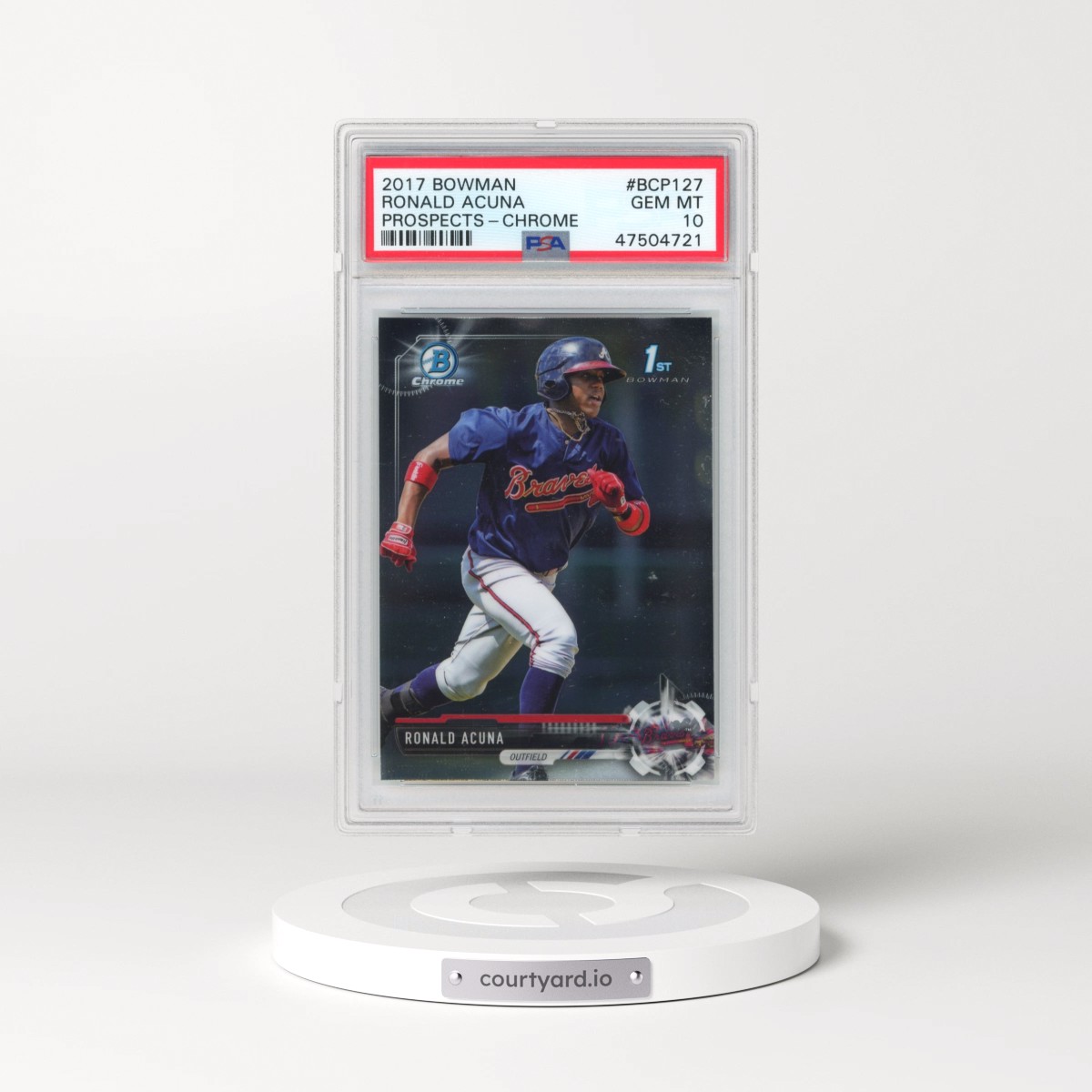2017 Bowman Prospects #BCP127 Ronald Acuna - Chrome (PSA 10 GEM MINT)
