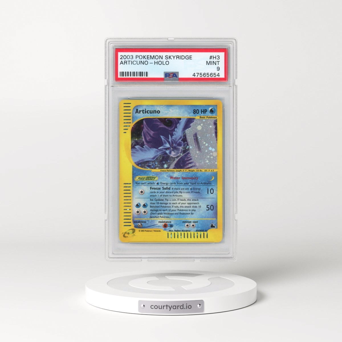 2003 Pokémon Skyridge #H3 Articuno - Holo (PSA 9 MINT)