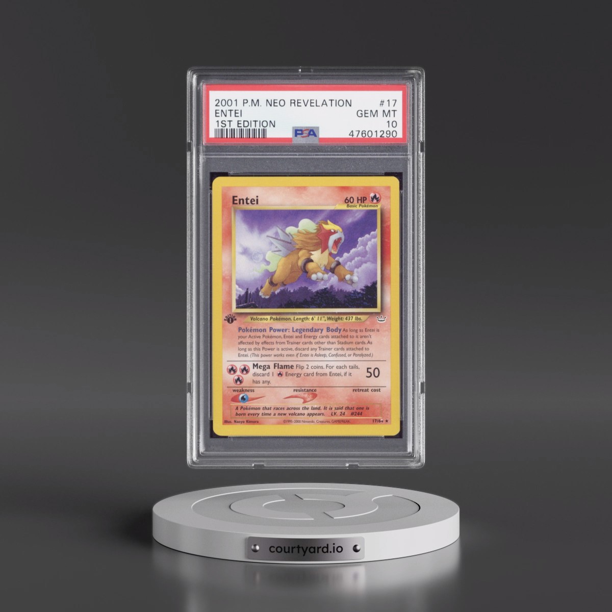2001 Pokémon Neo Revelation #17 Entei - 1st Edition (PSA 10 GEM MINT)