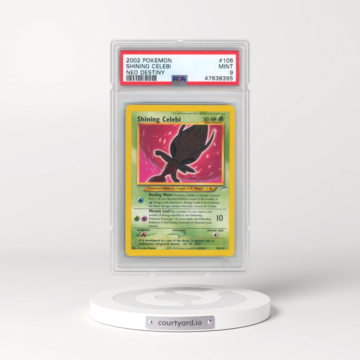 2002 Pokémon Neo Destiny #106 Shining Celebi - Holo (PSA 9 MINT)
