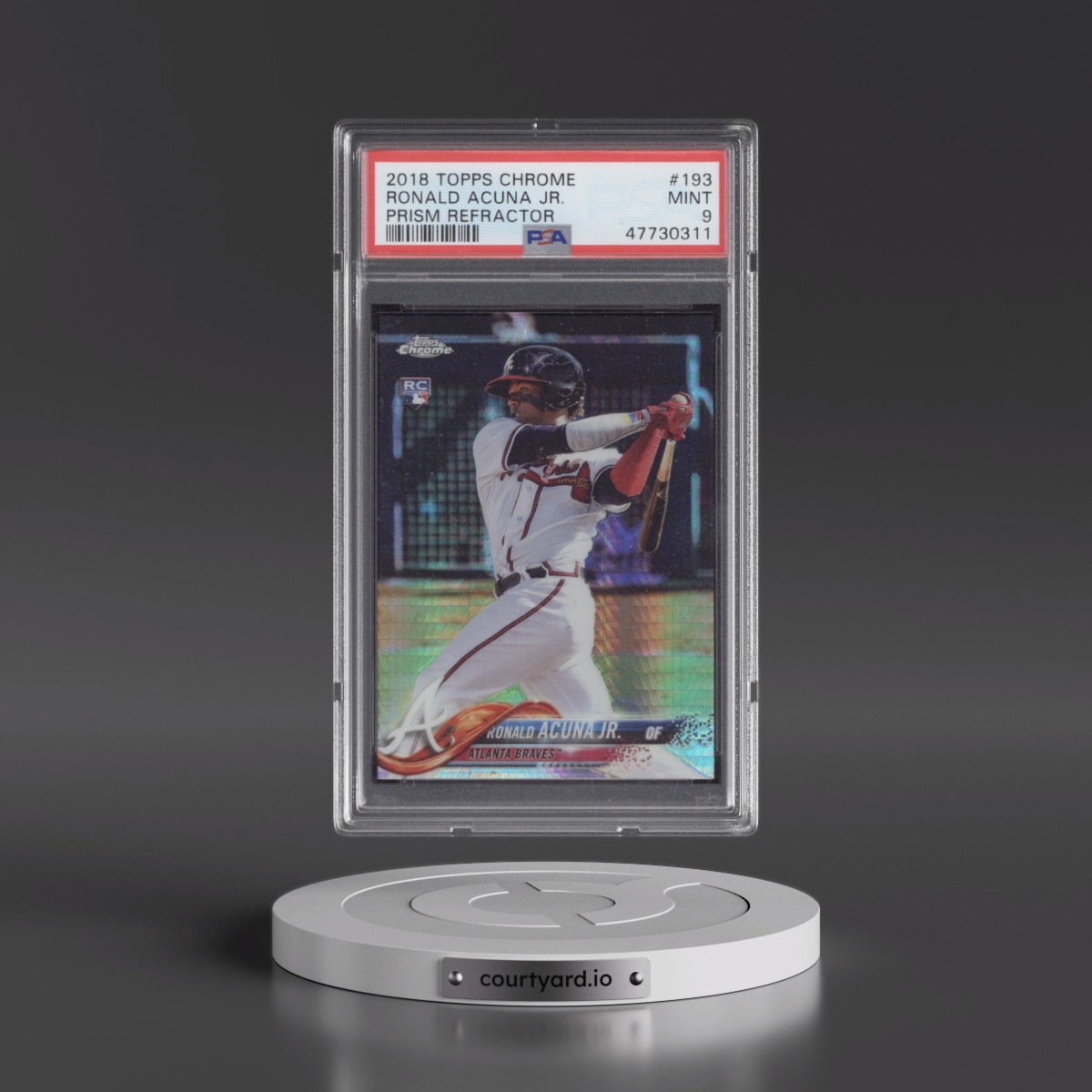 2018 Topps Chrome Ronald Acuna Jr. - Prism Refractor #193 PSA 9
