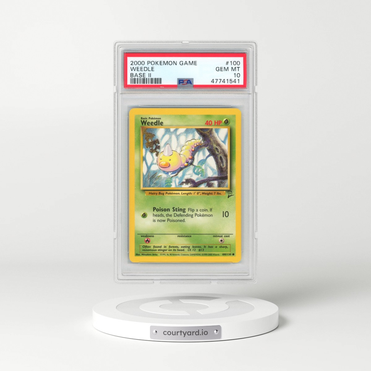 2000 Pokémon Game Base II #100 Weedle (PSA 10 GEM MINT)
