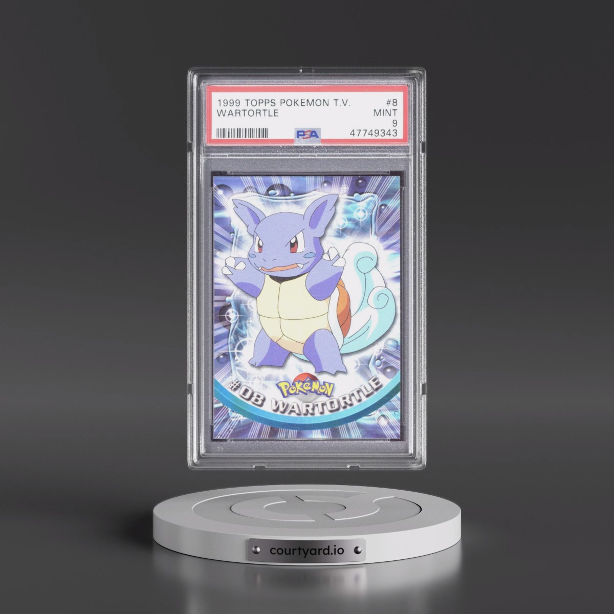 1999 Topps Pokémon TV #8 Wartortle (PSA 9 MINT)