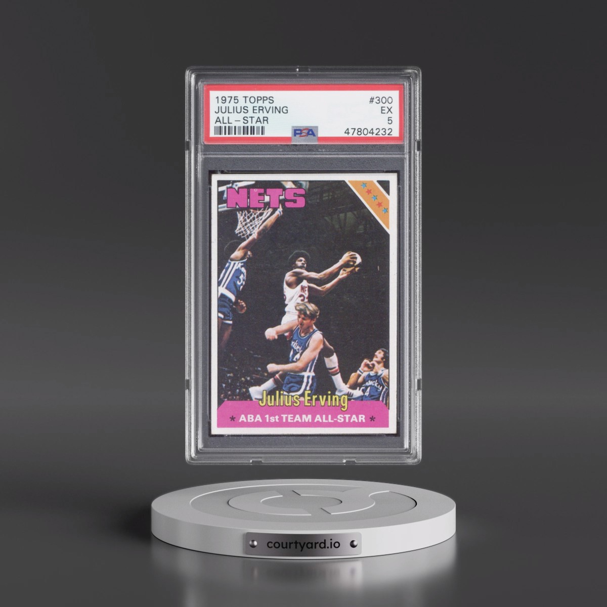 1975 Topps #300 Julius Erving - All-Star (PSA 5 EX)