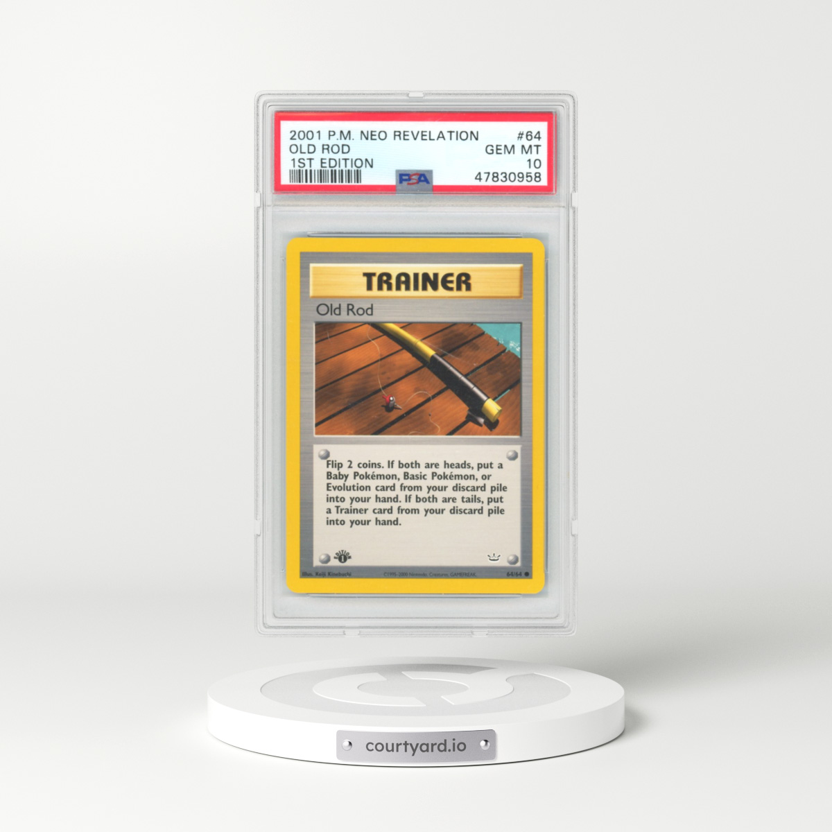 2001 Pokémon Neo Revelation #64 Old Rod - 1st Edition (PSA 10 GEM MINT)