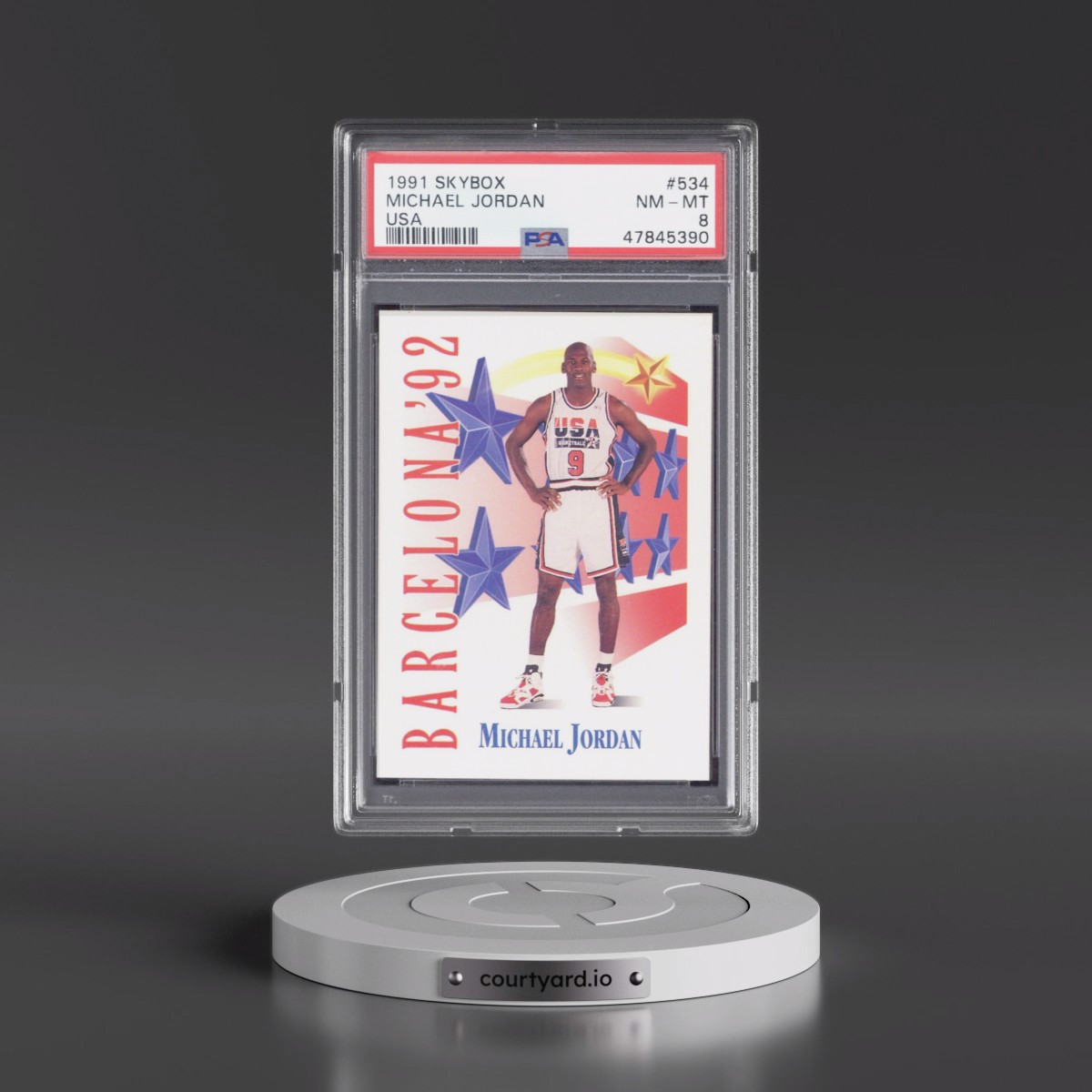 1991 Skybox #534 Michael Jordan - USA (PSA 8 NM-MT)