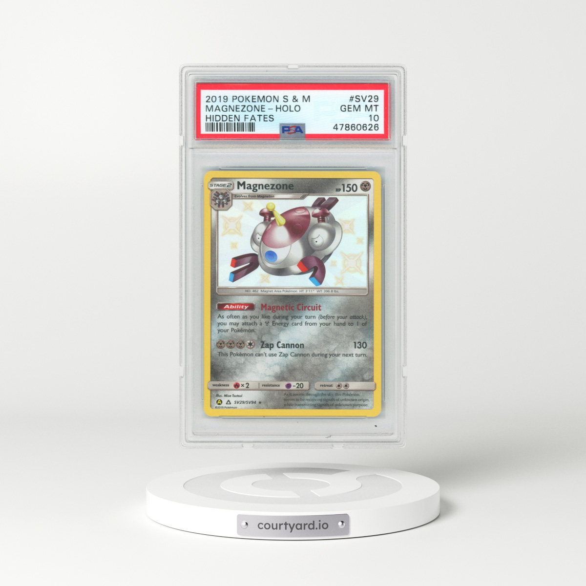 2019 Pokémon Sun & Moon Hidden Fates #SV29 Magnezone - Holo (PSA 10 GEM MINT)