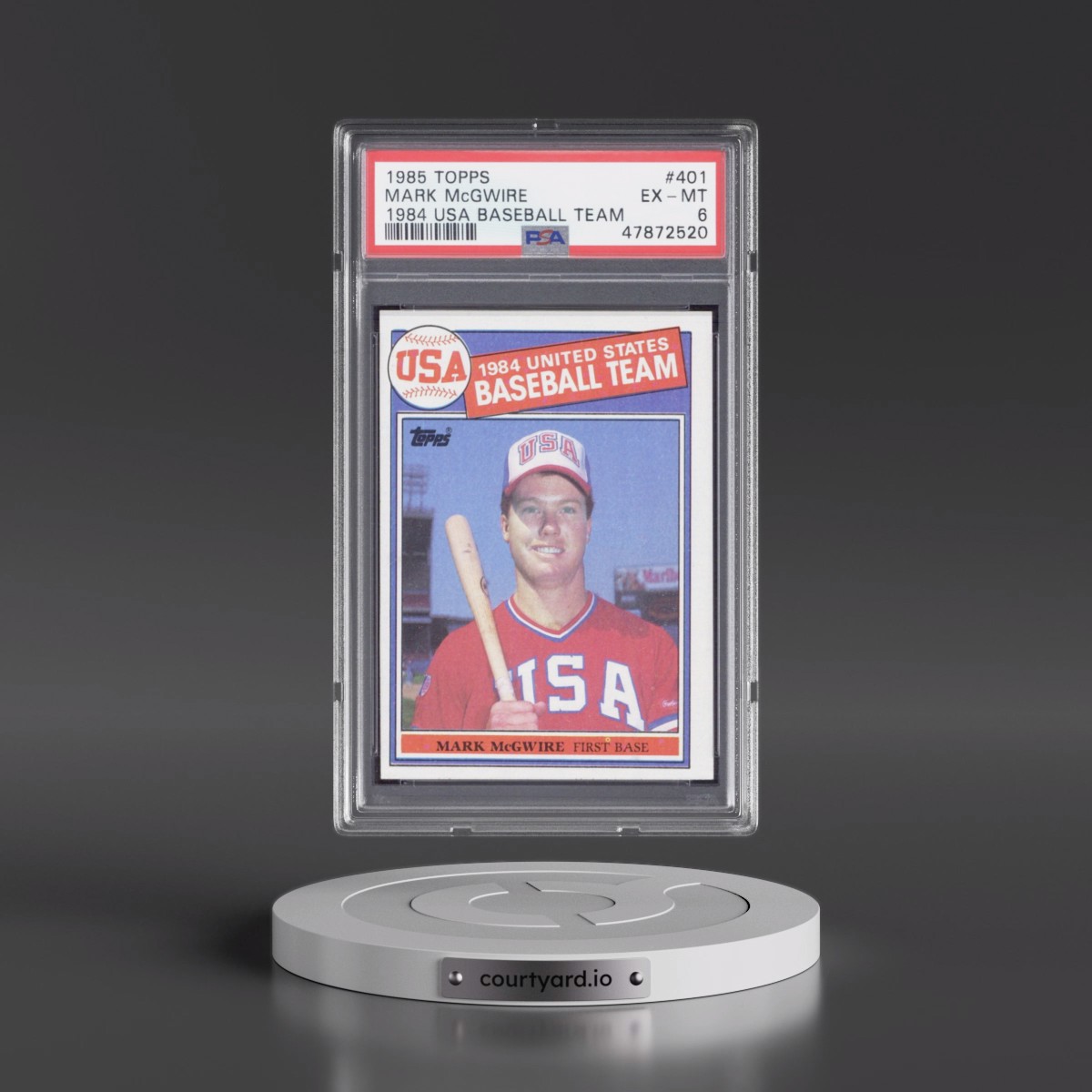 1985 Topps #401 Mark McGwire - 1984 USA Baseball Team (PSA 6 EX-MT)