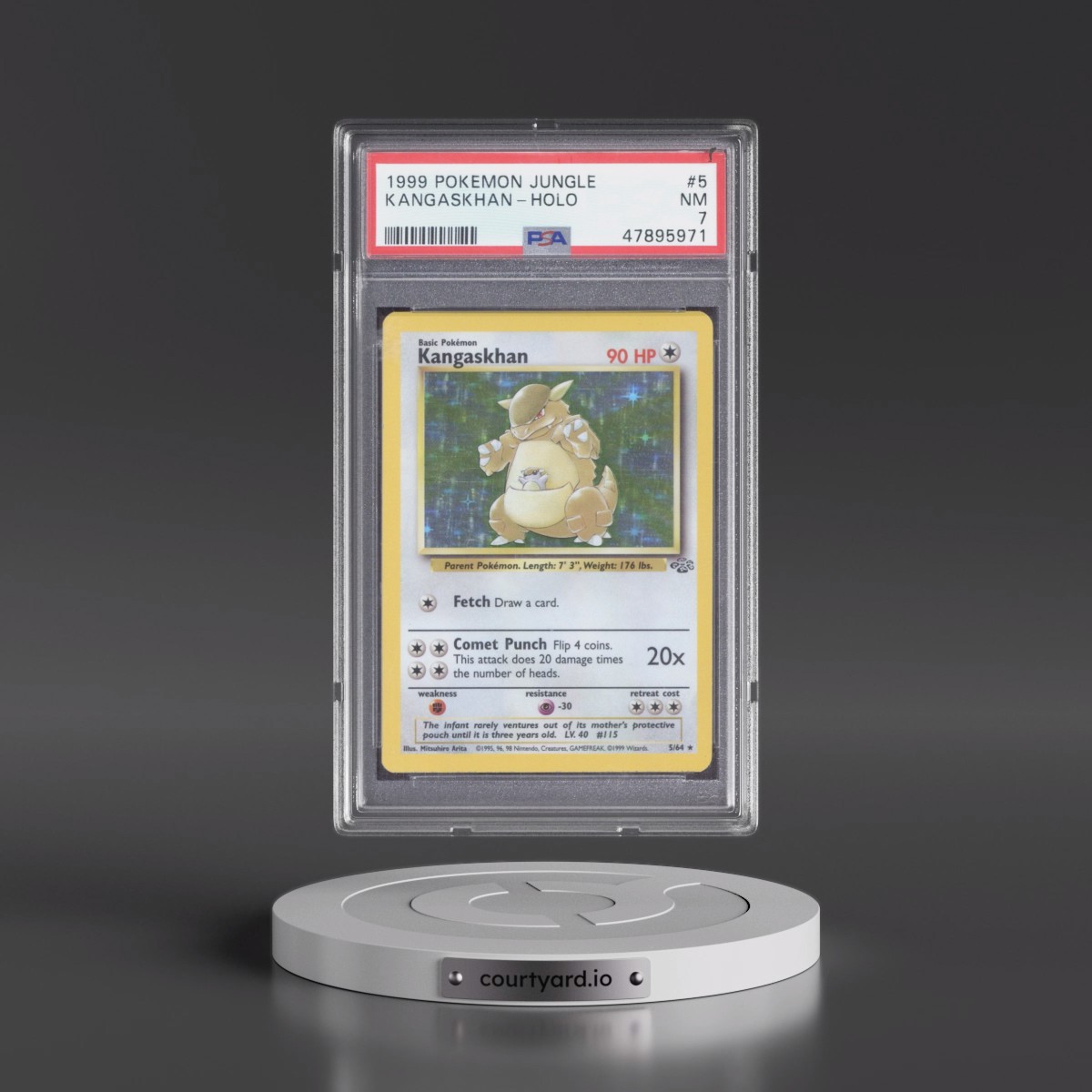 1999 Pokémon Jungle #5 Kangaskhan - Holo (PSA 7 NM)