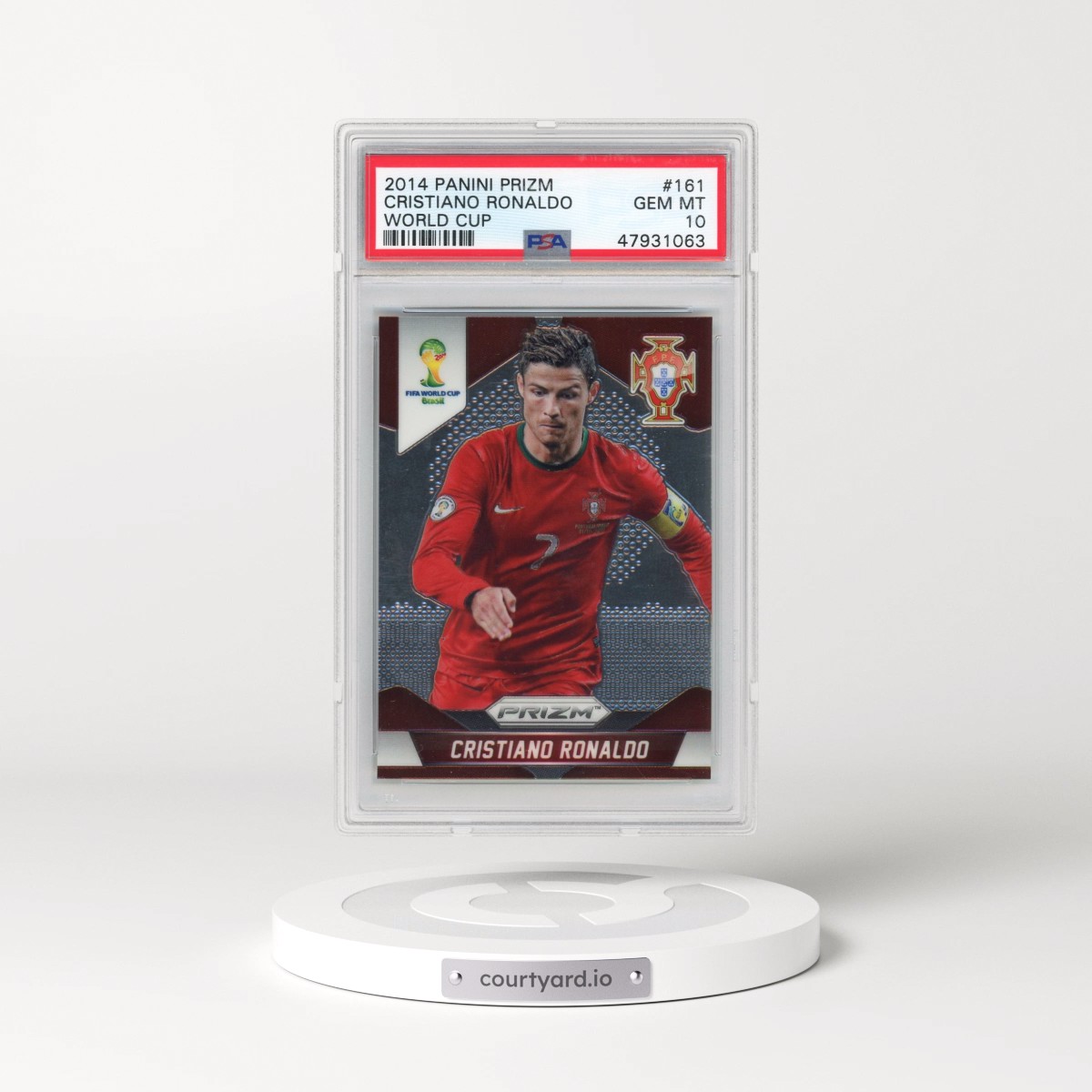 2014 Panini Prizm World Cup #161 Cristiano Ronaldo (PSA 10 GEM MINT)