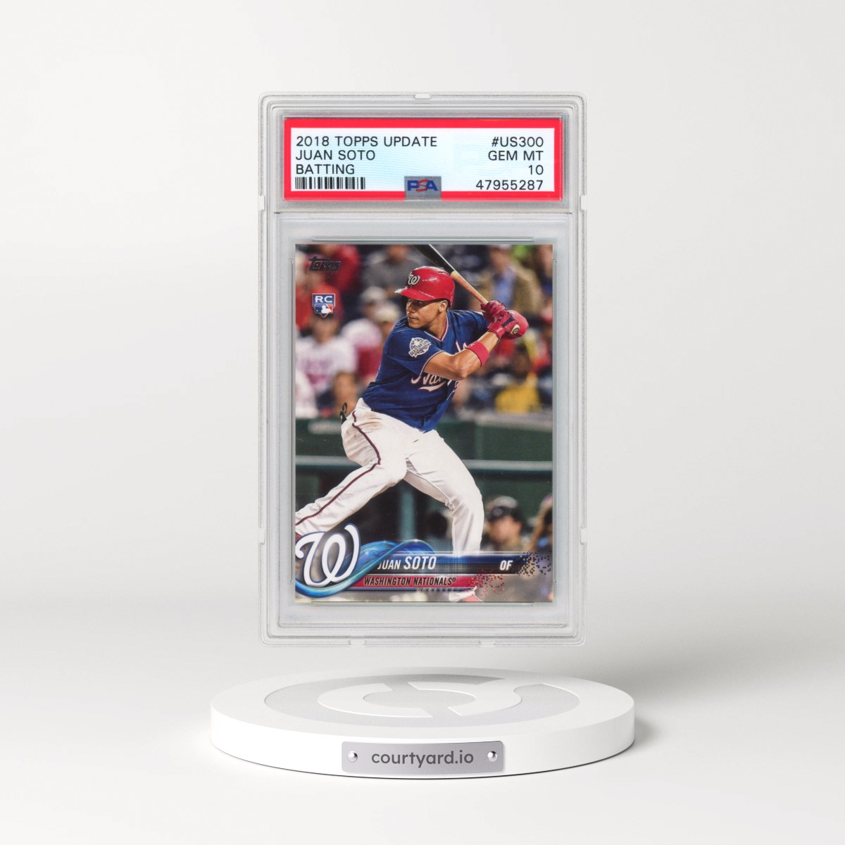 2018 Topps Update #US300 Juan Soto - Batting (PSA 10 GEM MINT)