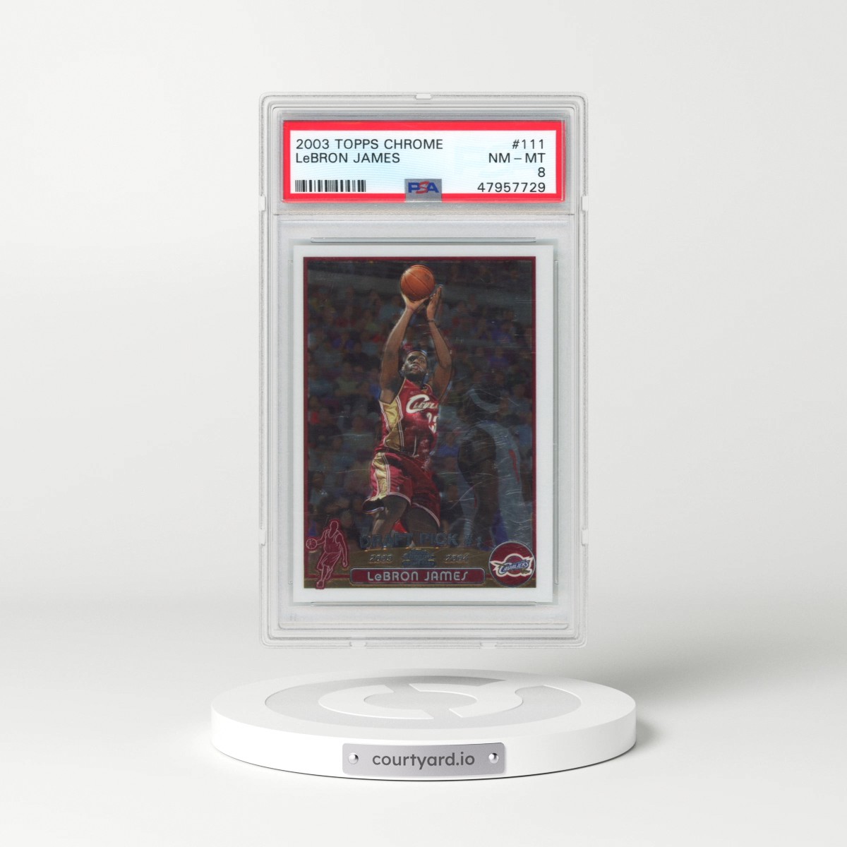 2003 Topps Chrome #111 LeBron James (PSA 8 NM-MT) - Photo