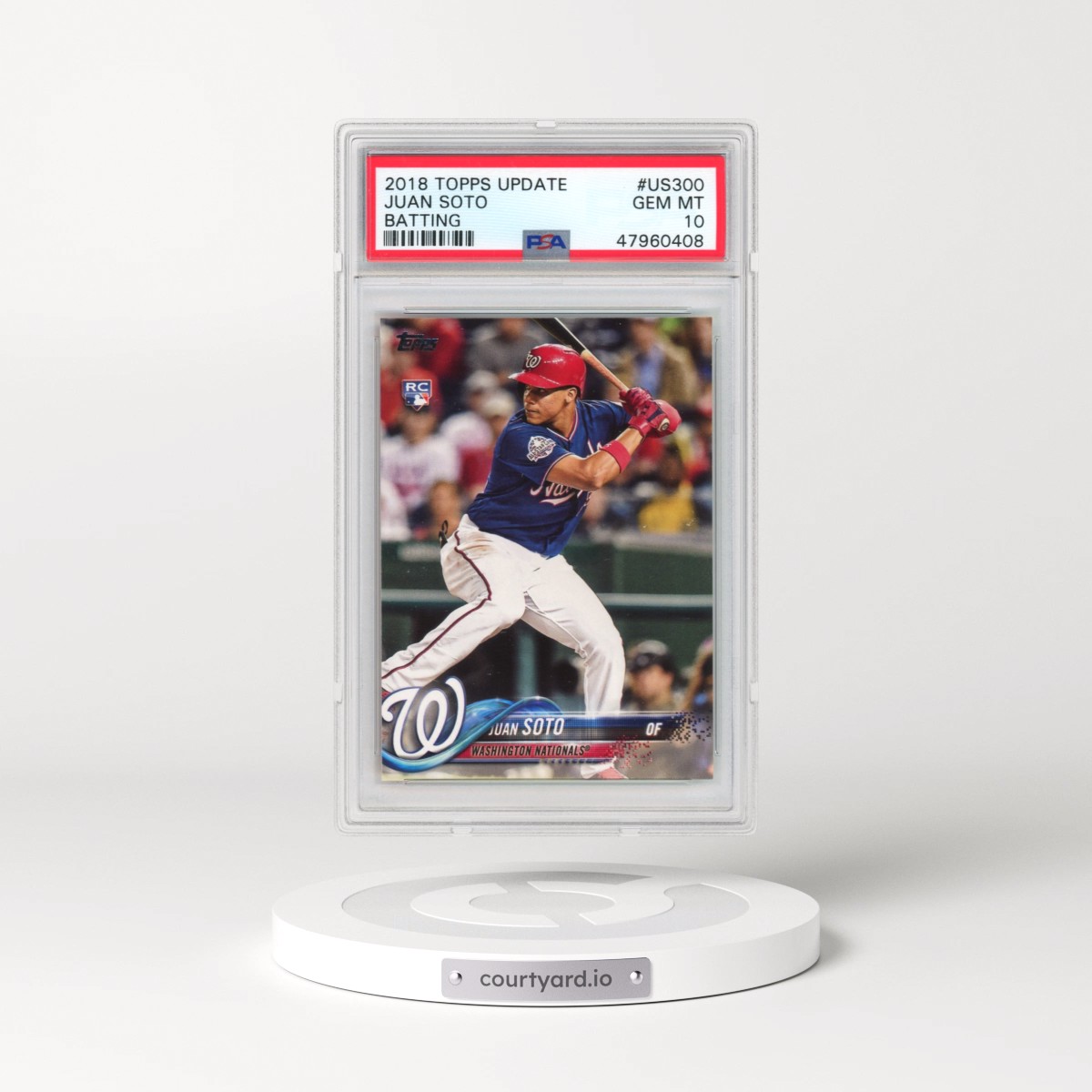 2018 Topps Update #US300 Juan Soto - Batting (PSA 10 GEM MINT)