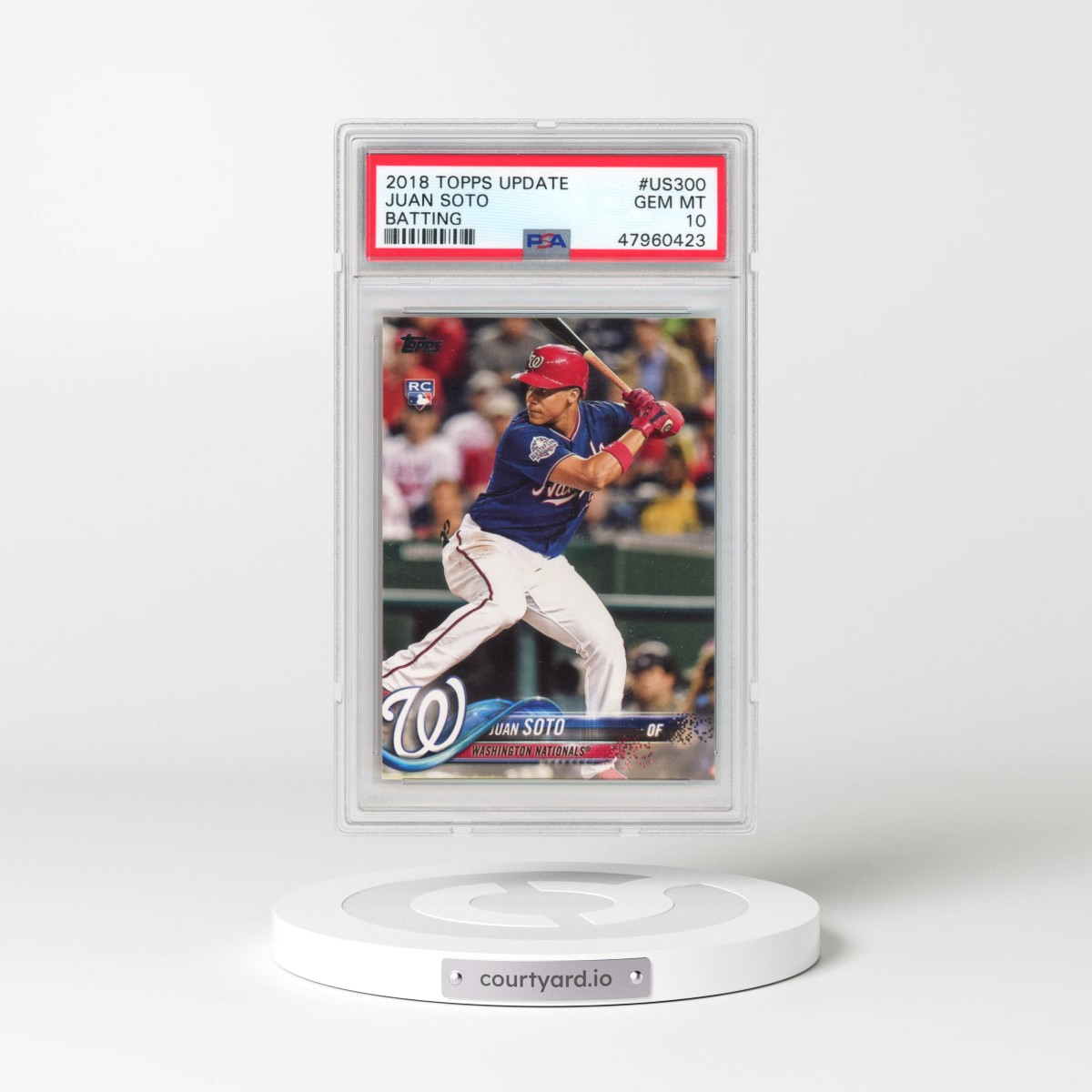 2018 Topps Update #US300 Juan Soto - Batting (PSA 10 GEM MINT)