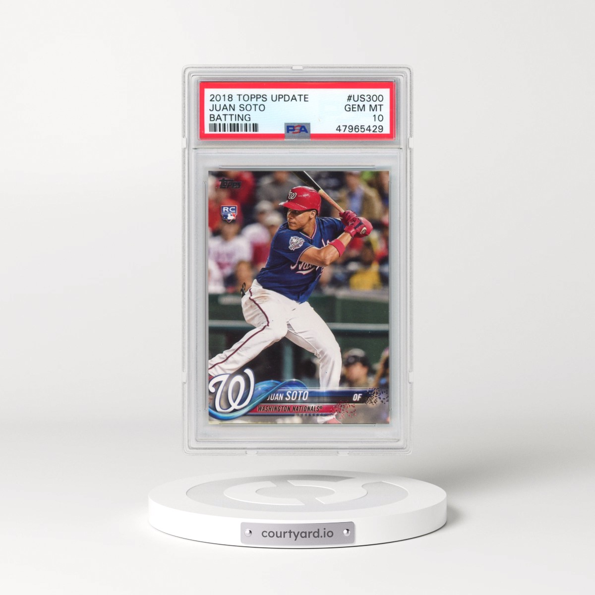 2018 Topps Update #US300 Juan Soto - Batting (PSA 10 GEM MINT)