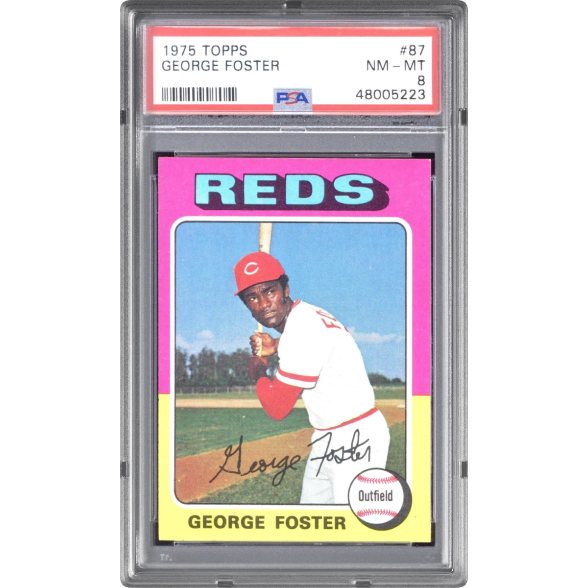 1975 Topps #87 George Foster (PSA 8 NM-MT)