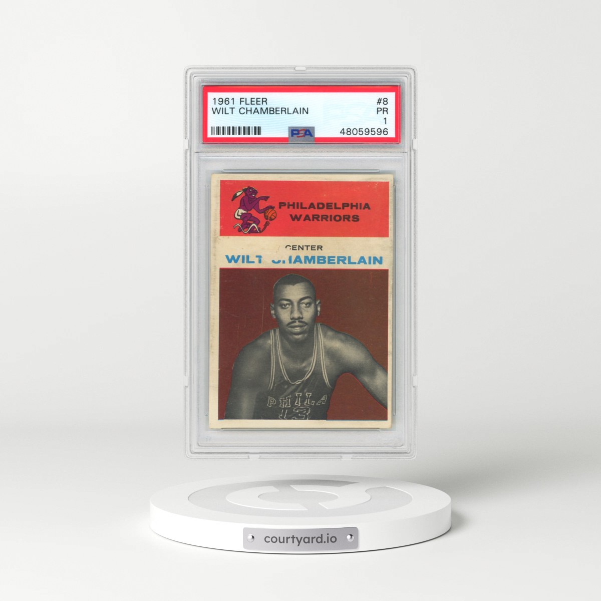 1961 Fleer #8 Wilt Chamberlain (PSA 1 PR)