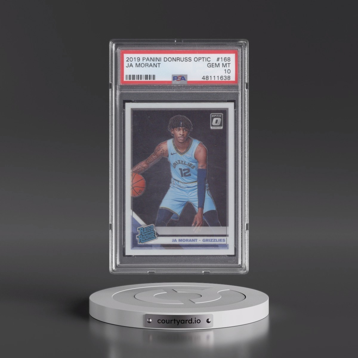 2019 Panini Donruss Optic #168 Ja Morant (PSA 10 GEM MINT)