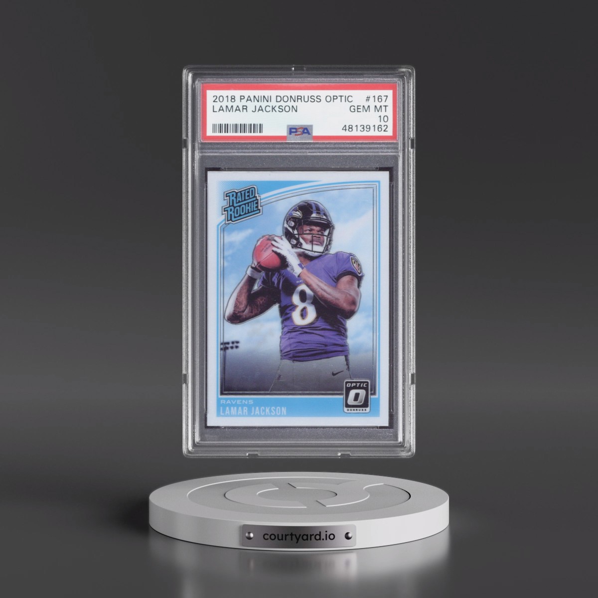 2018 Panini Donruss Optic #167 Lamar Jackson (PSA 10 GEM MINT)