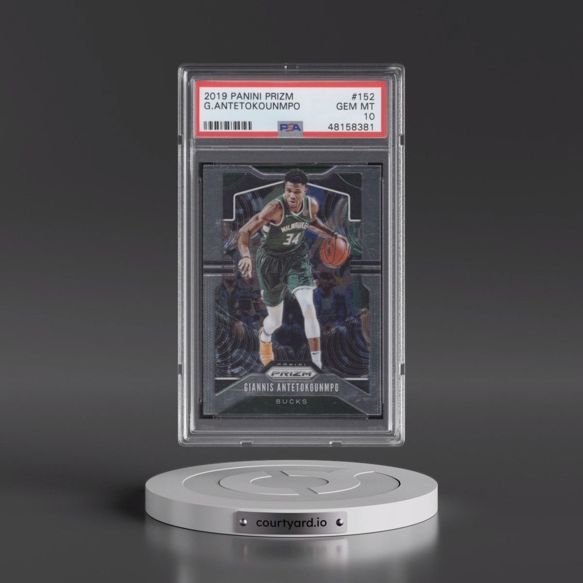 2019 Panini Prizm #152 Giannis Antetokounmpo (PSA 10 GEM MINT)