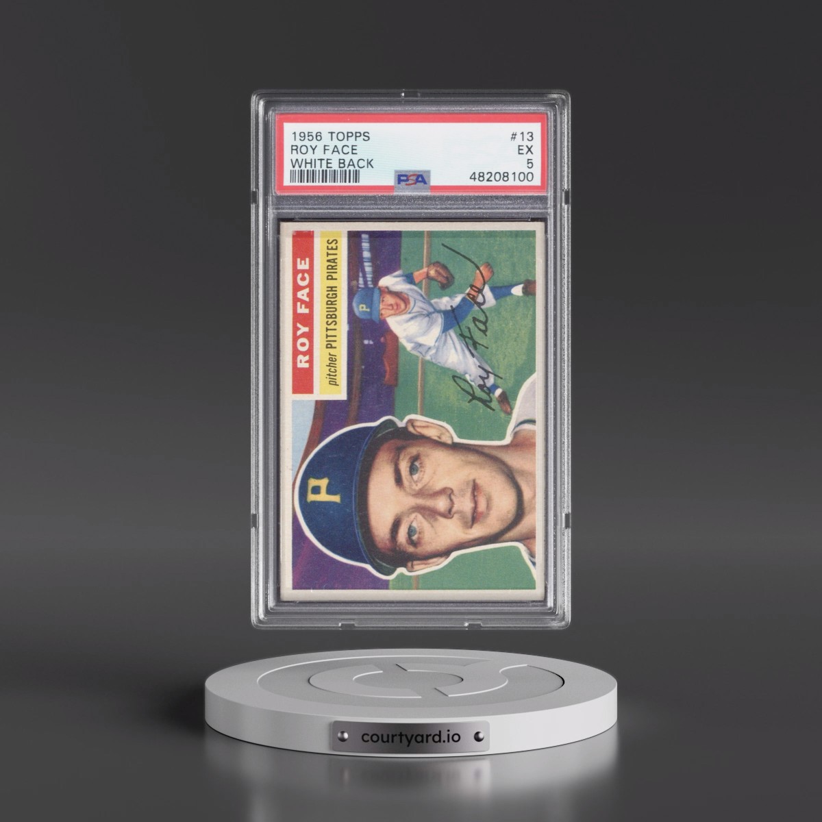 1956 Topps #13 Roy Face - White Back (PSA 5 EX)