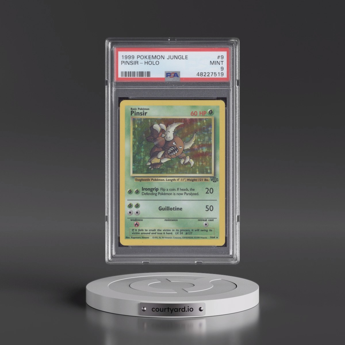 1999 Pokémon Jungle #9 Pinsir - Holo (PSA 9 MINT)