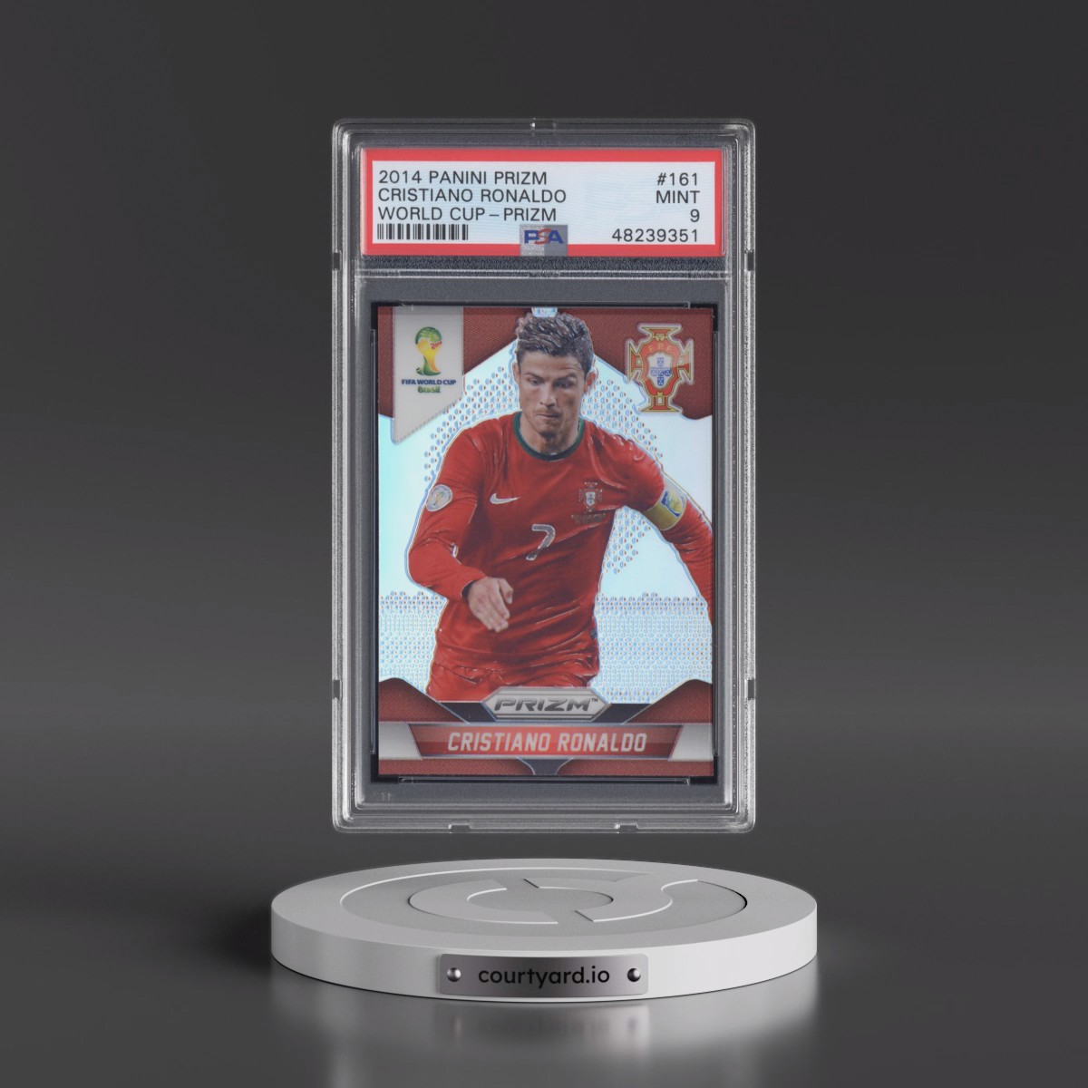 2014 Panini Prizm World Cup #161 Cristiano Ronaldo - Prizm (PSA 9 MINT)