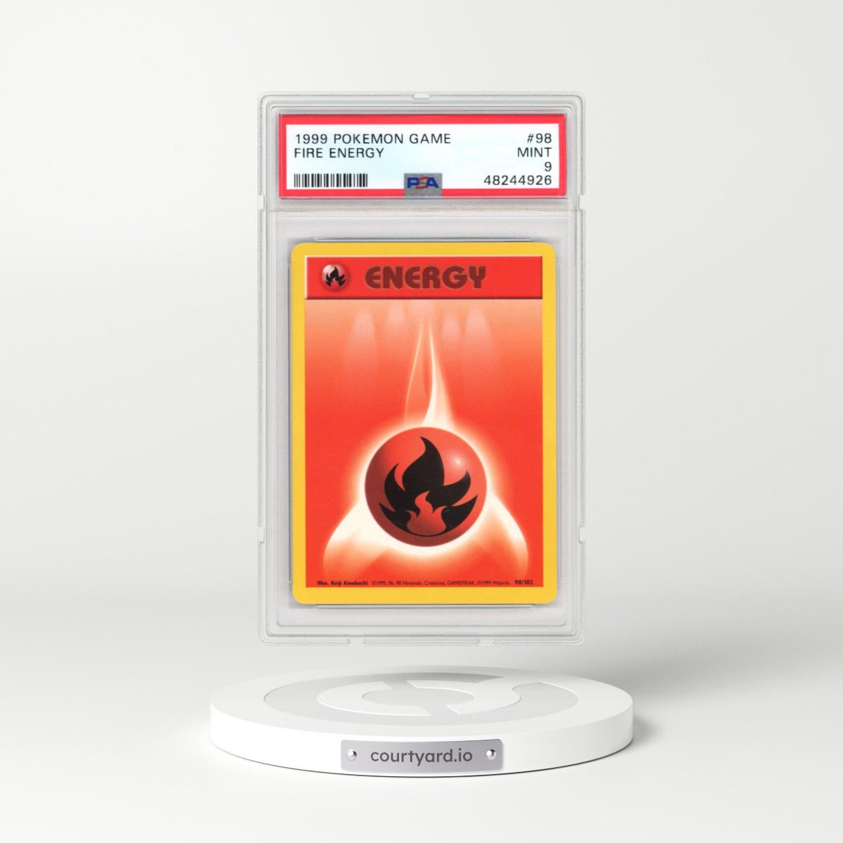 1999 Base Set #98 Fire Energy (PSA 9 MINT)