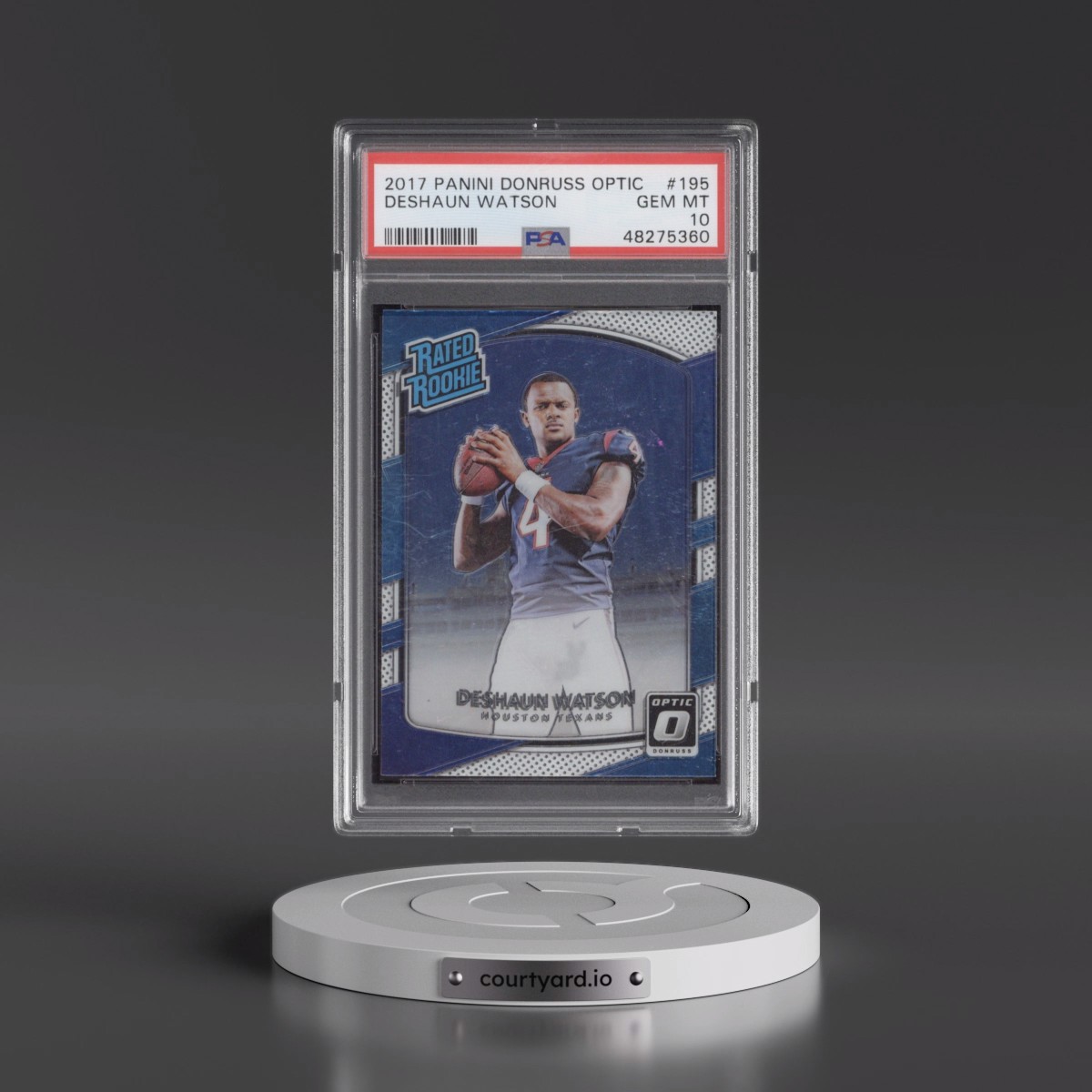 2017 Panini Donruss Optic #195 Deshaun Watson (PSA 10 GEM MINT)