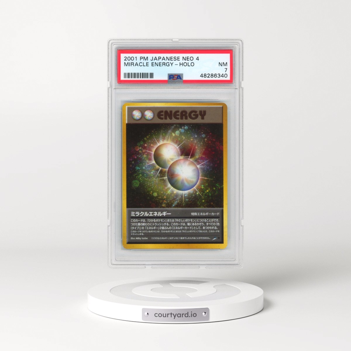 2001 Pokémon Neo 4 Miracle Energy - Holo (PSA 7 NM)