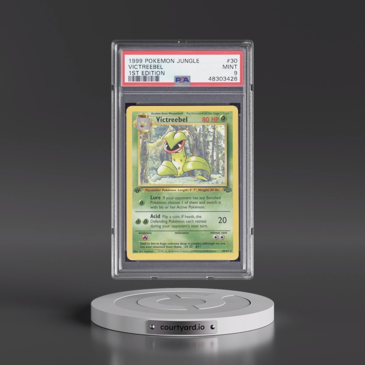 1999 Pokémon Jungle Victreebel - 1st Edition #30 PSA 9