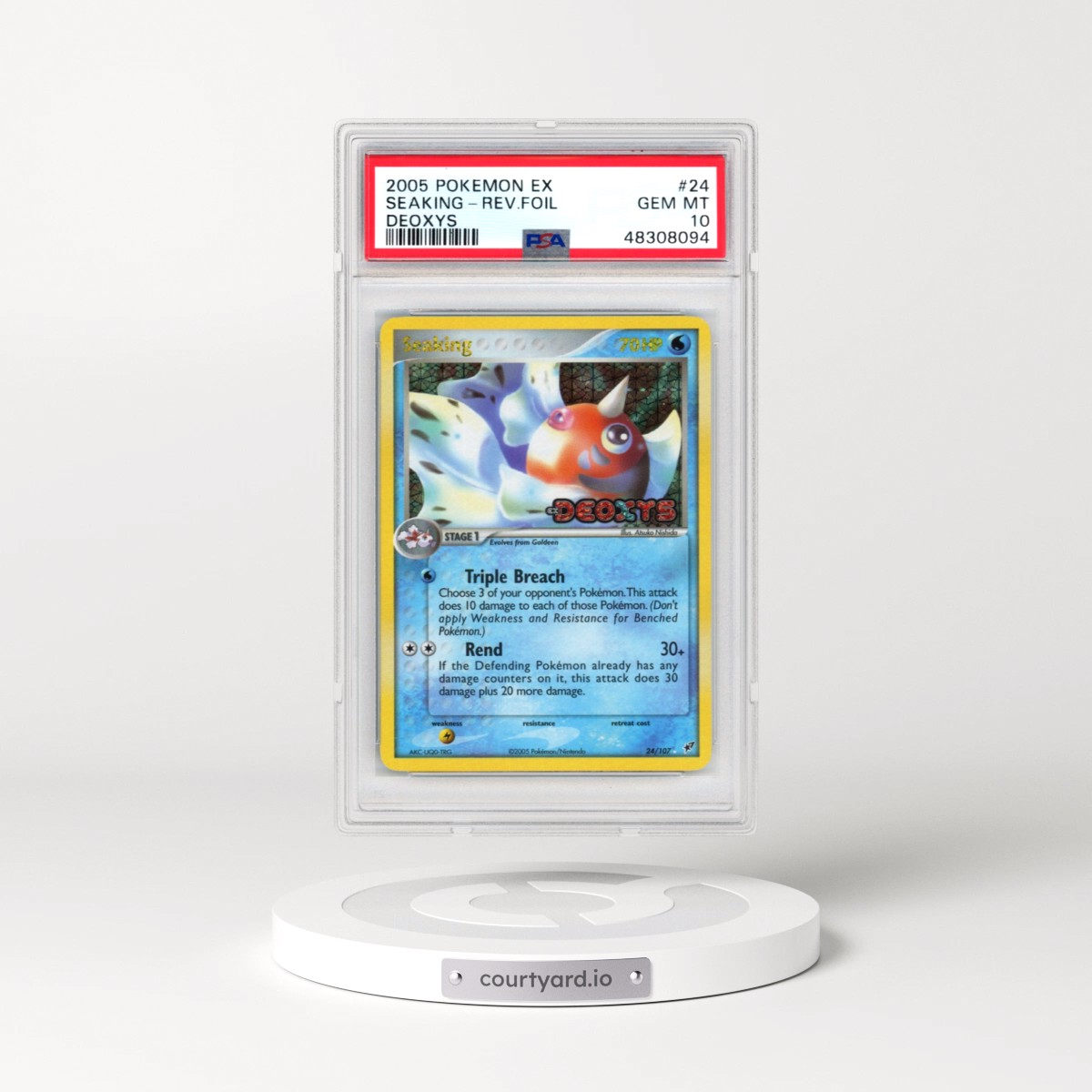 2005 Pokémon EX Deoxys #24 Seaking - Reverse Foil (PSA 10 GEM MINT)
