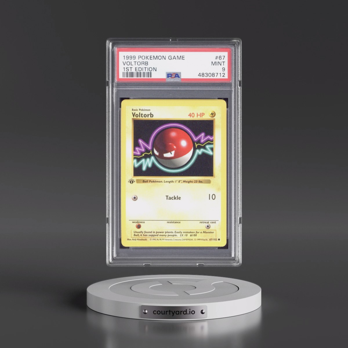 1999 Pokémon Game #67 Voltorb - 1st Edition (PSA 9 MINT)