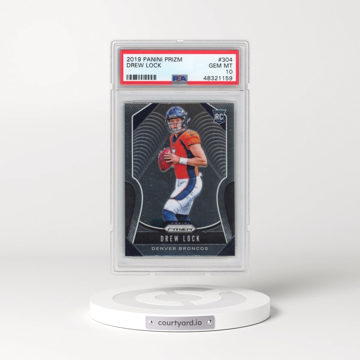 2019 Panini Prizm #304 Drew Lock (PSA 10 GEM MINT)