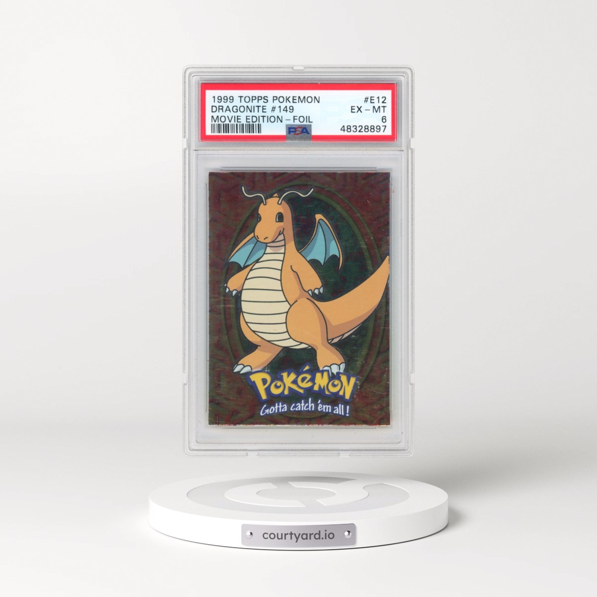 1999 Topps Pokémon the Movie Edt #E12 Dragonite #149 - Foil (PSA 6 EX-MT)