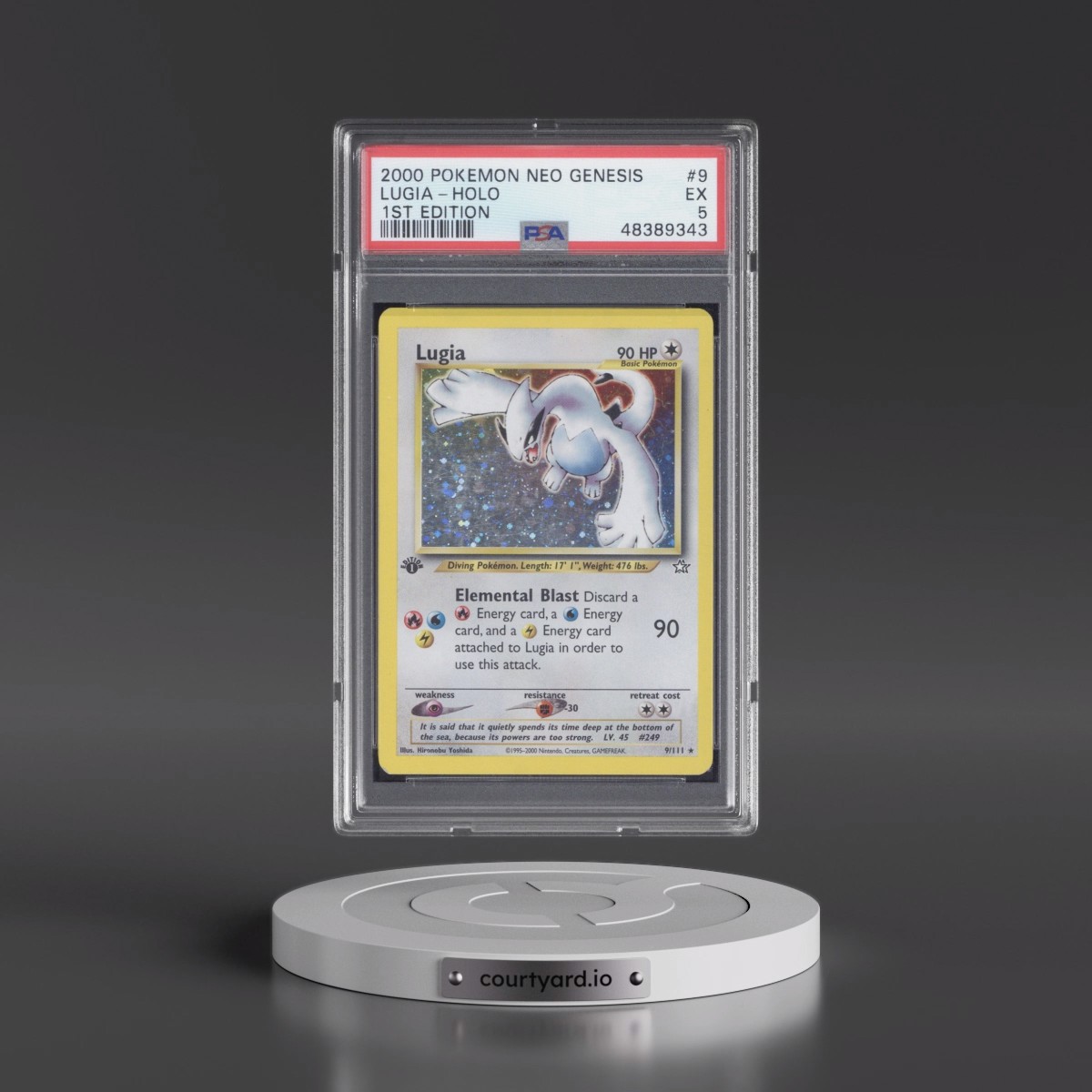 2000 Pokémon Neo Genesis Lugia - 1st Edition Holo #9 PSA 5